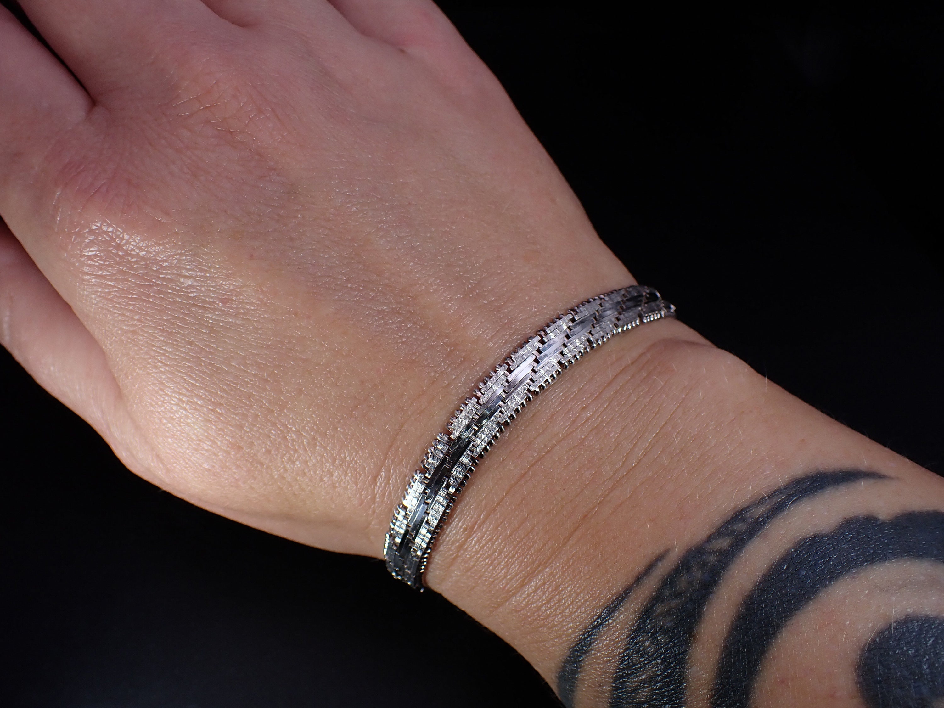 ヴィンテージ スターリング シルバー ユニーク ダイヤモンド カット