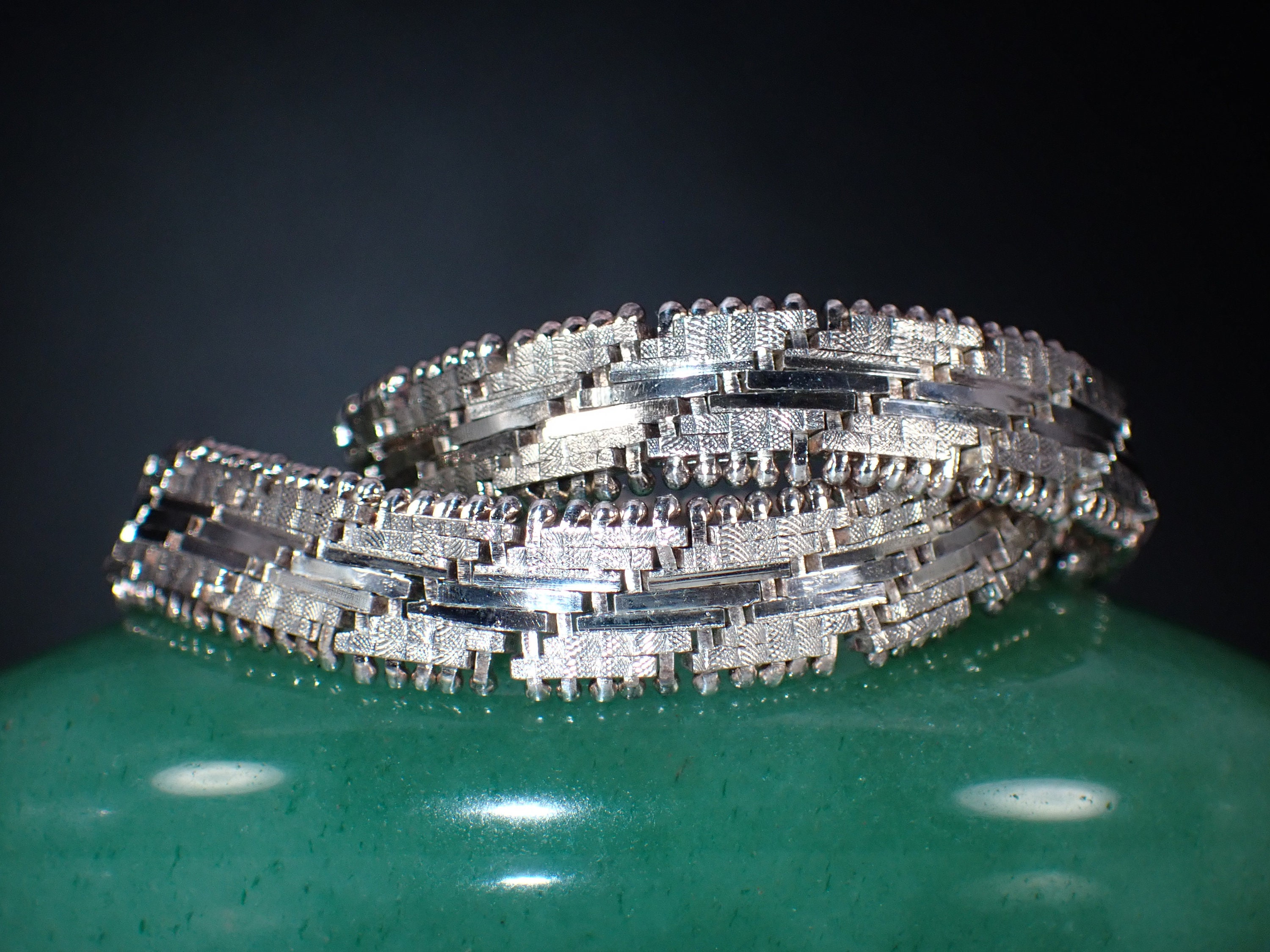 ヴィンテージ スターリング シルバー ユニーク ダイヤモンド カット