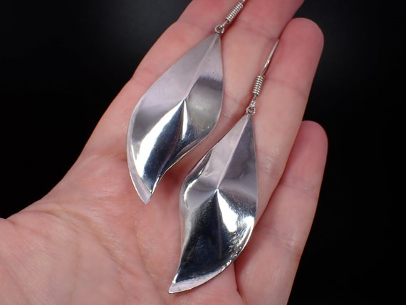 Vintage Hollow Sterling Silver Abstract Design Mo… - image 2