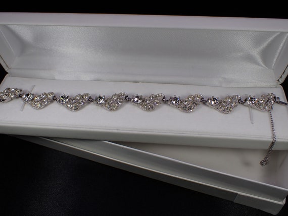 Vintage Designer Bogoff Clear Rhinestone Paste Br… - image 8