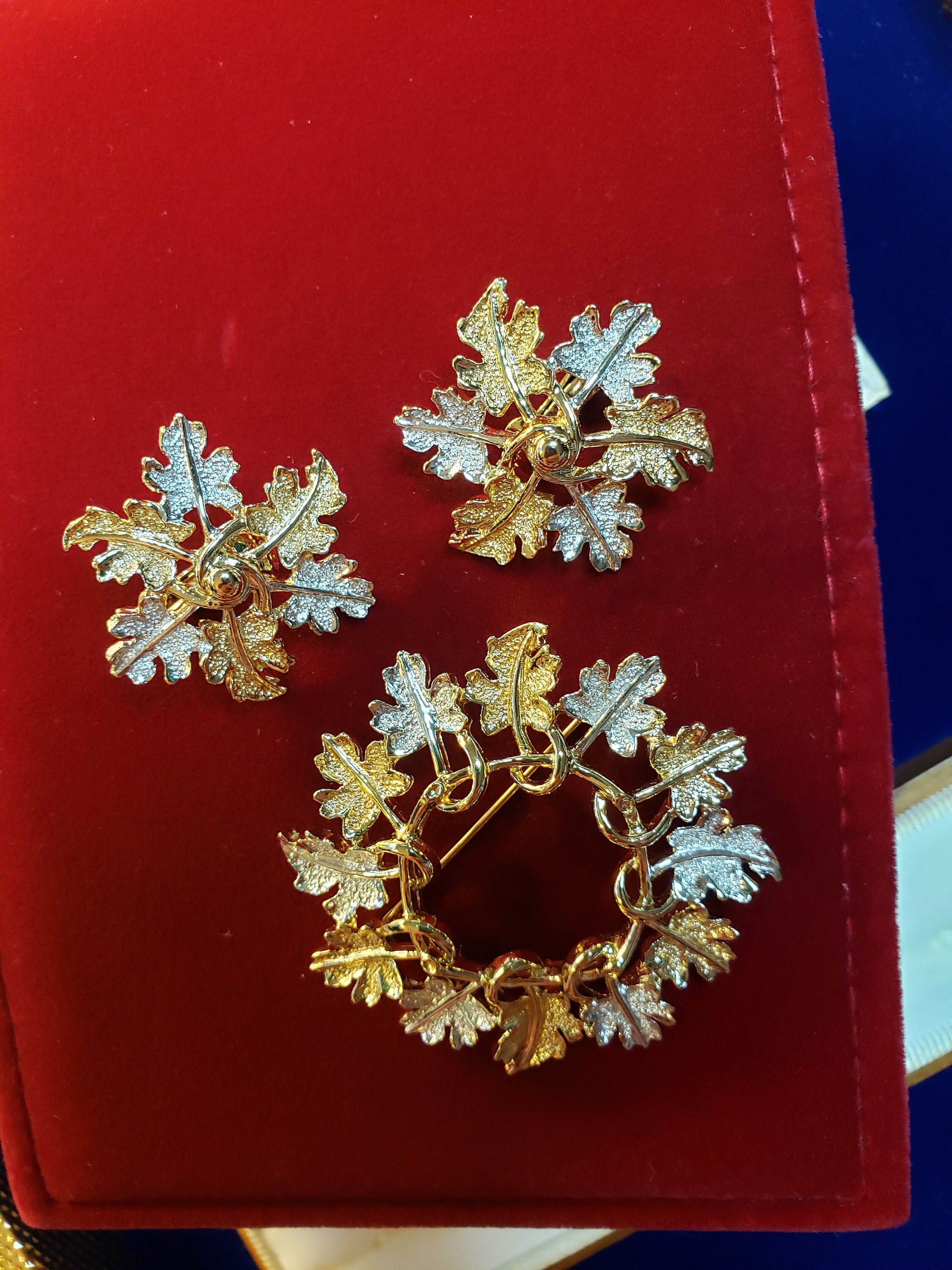 Parure Vintage Sarah Coventry - Clips Et Broche Dorée Style Moderniste - Bijou Rétro élégant