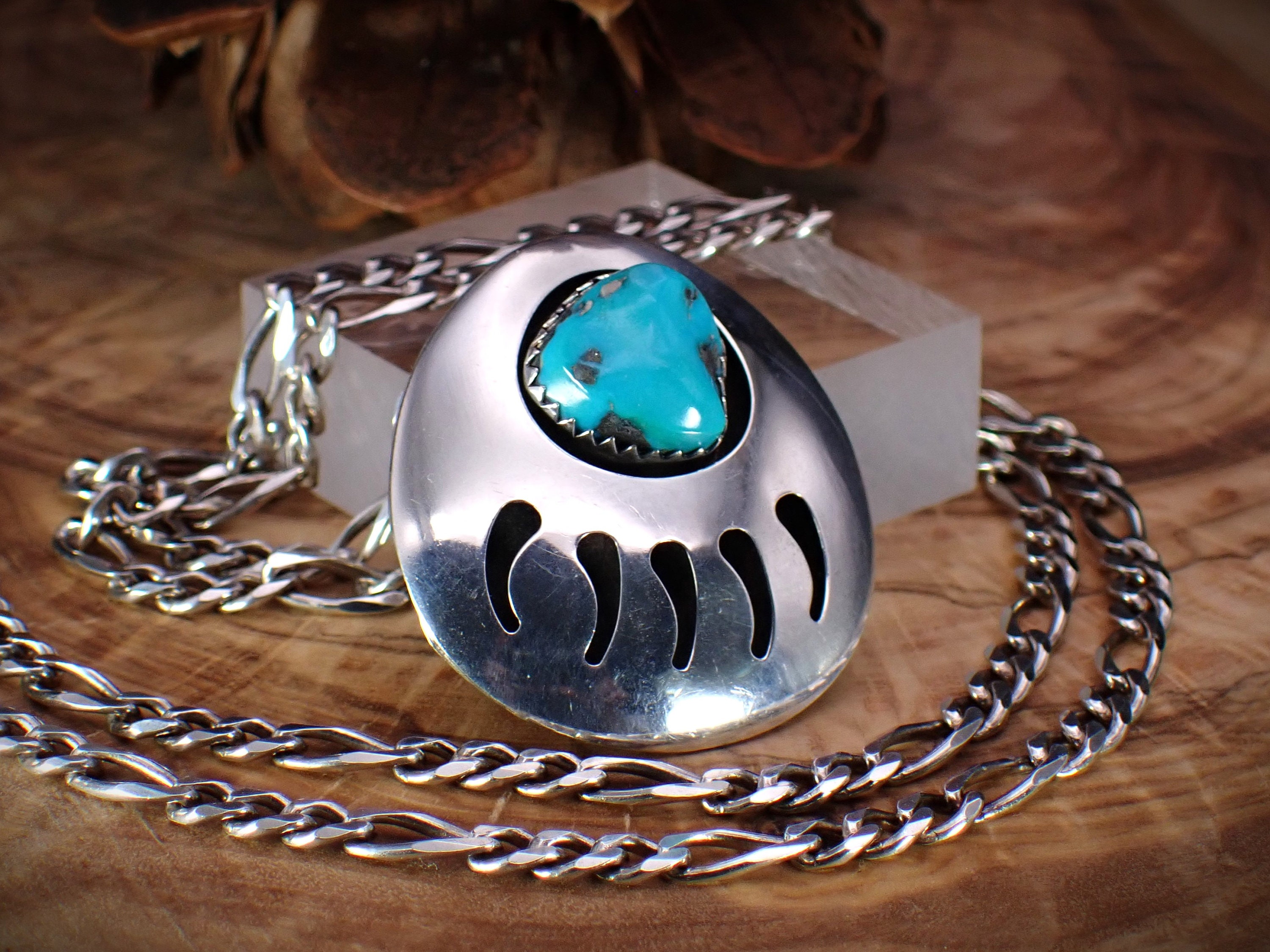 公式限定 福袋 - 公式通販オンラインショップ Vintage Brooch Claw Bear Navajo Turquoise Silver Sterling ネックレス・ペンダント
