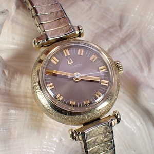 Vintage Mid Century 14K Yellow Gold Accutron Bulova Ladies Wrist Watch
