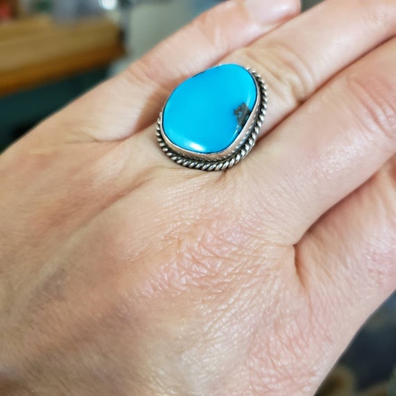 Sterling Silver Sleeping Beauty Turquoise Ring - Gem