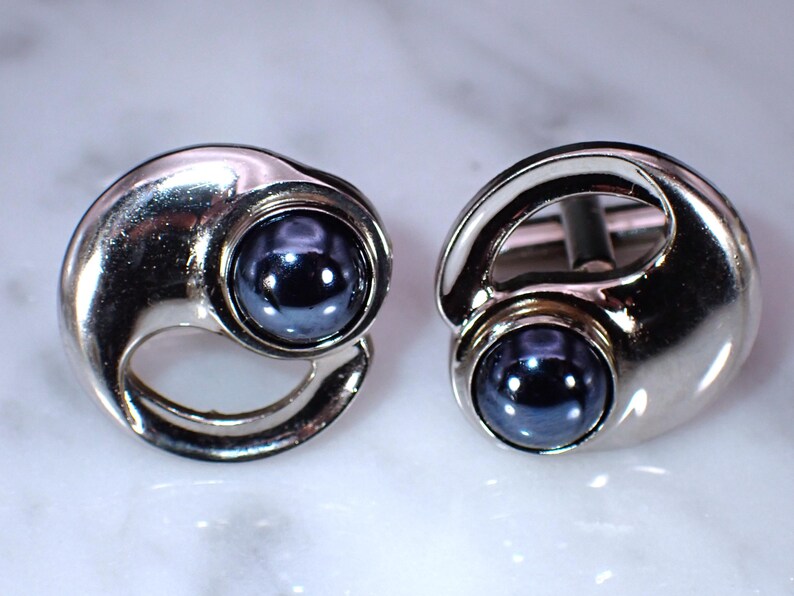 Boutons De Manchette Vintage Art Deco En Forme De Voiture - Plaqué Or - Occasion Bon état
