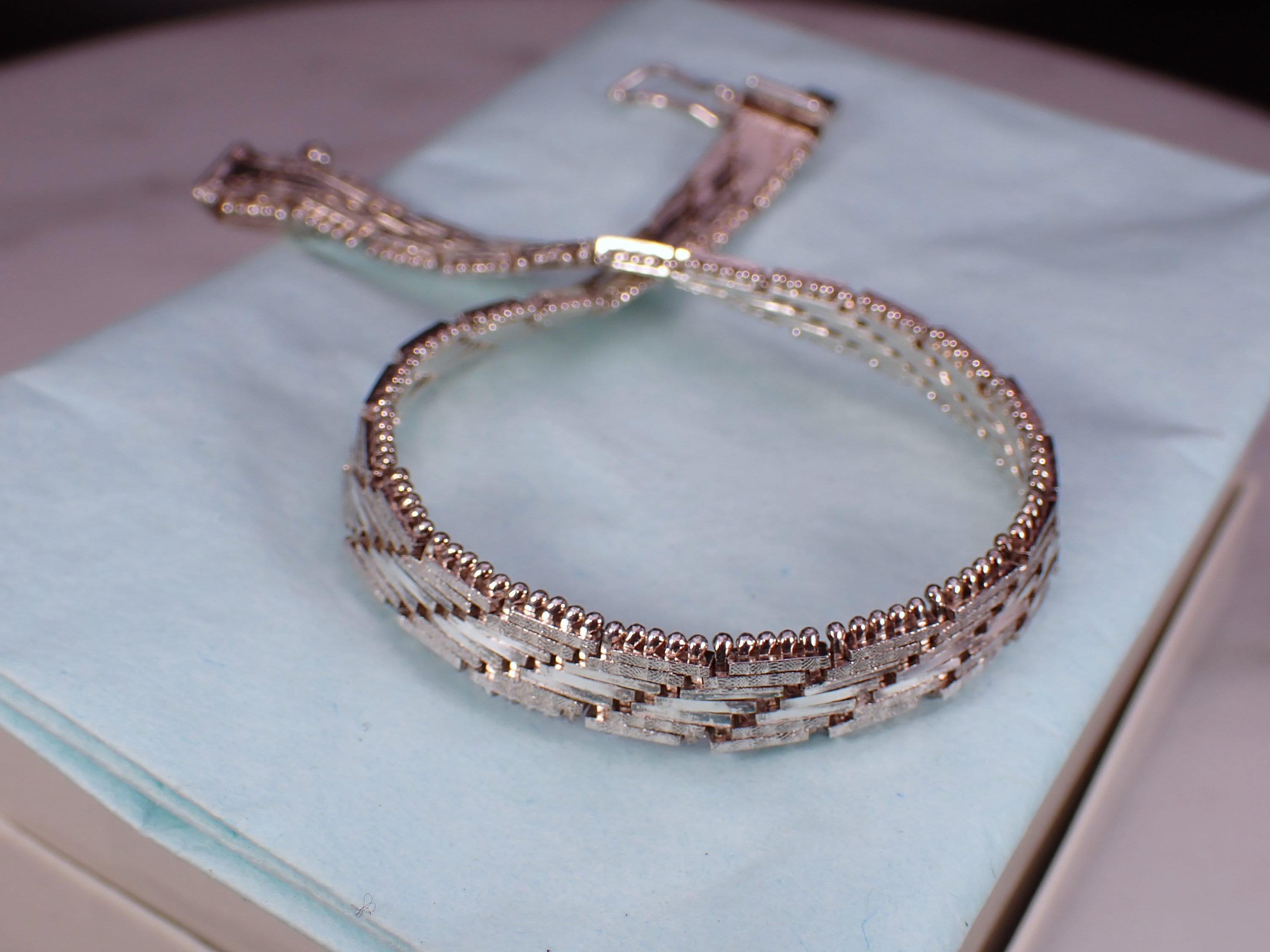 ヴィンテージ スターリング シルバー ユニーク ダイヤモンド カット