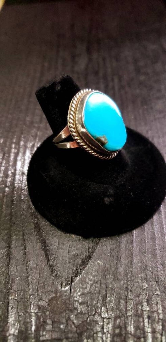 Sterling Silver Sleeping Beauty Turquoise Ring - Etsy Canada