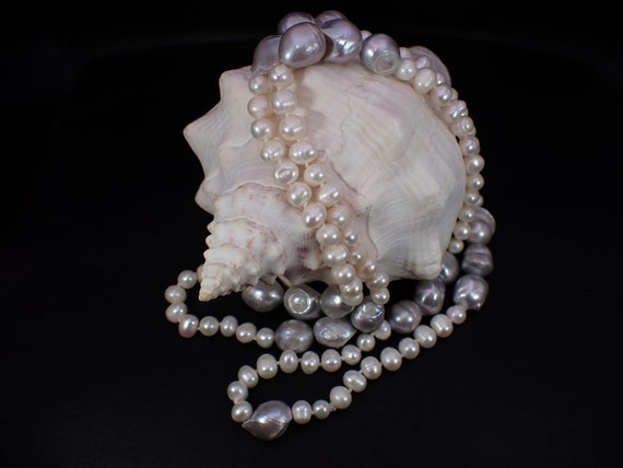 10.0-11.0 mm White Freshwater Baroque Pearl Necklace – Pearl