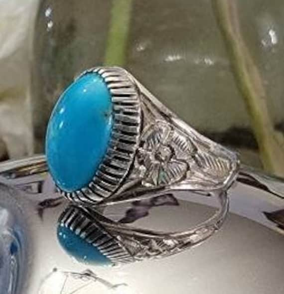 Stunning Calenderia Art Noveau Turquoise Ring