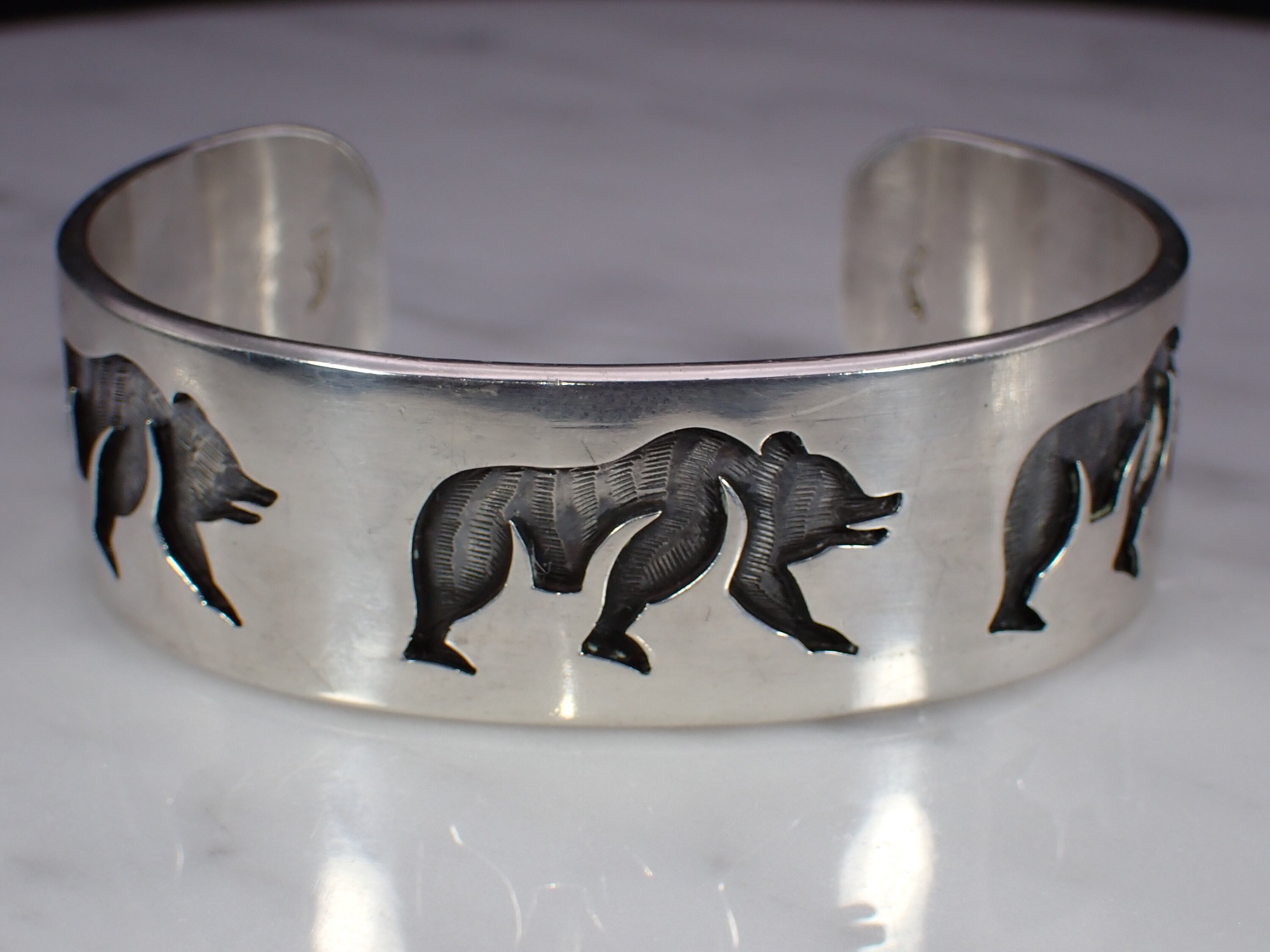 Vintage Sterling Silver Kopavi Native American Hopi Bear