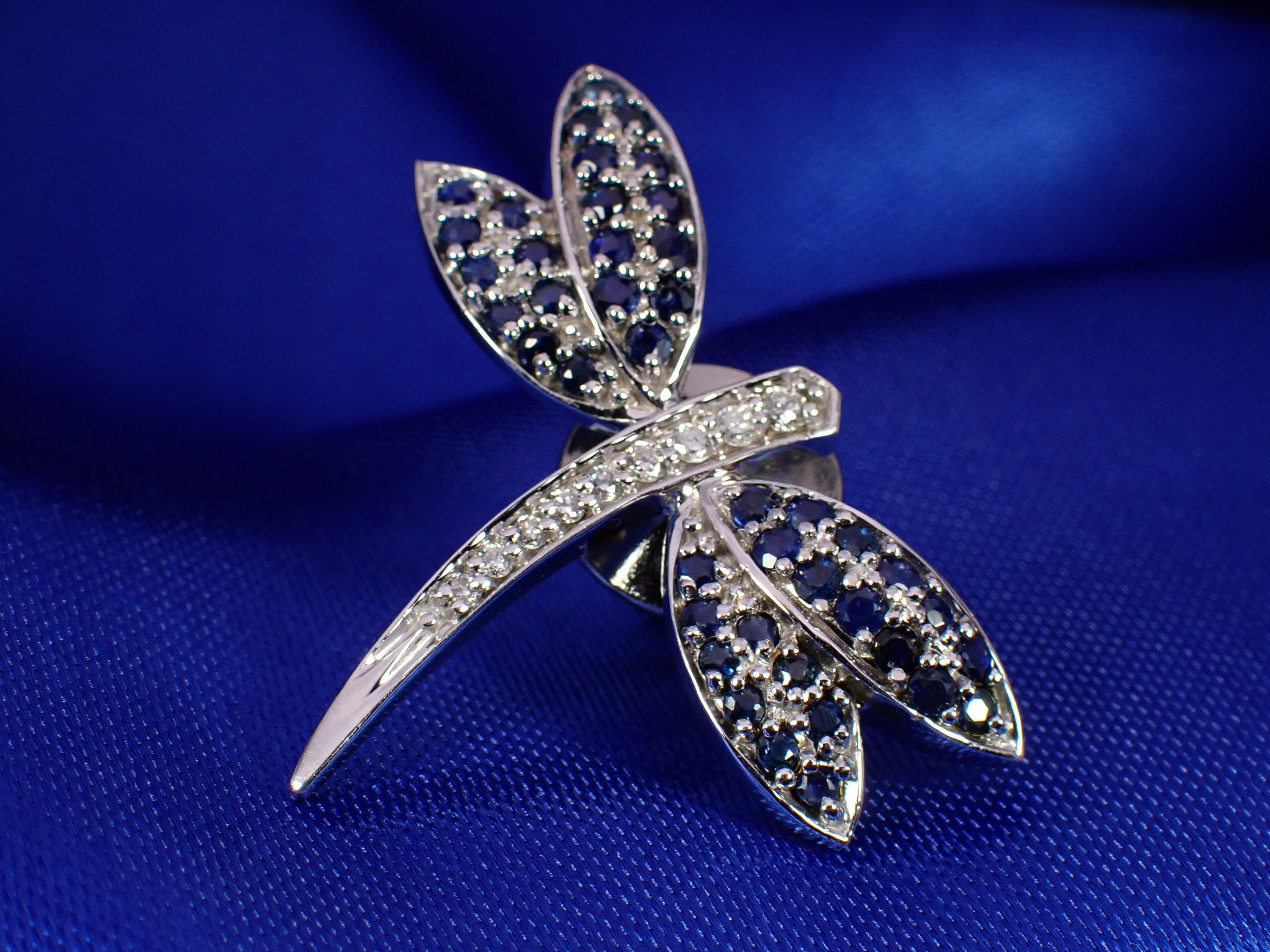 Spilla Libellula Vintage Oro E Argento – Gioiello Insetto Con Cristallo Diamante, Regalo
