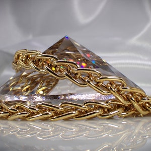 Vintage Designer Monet Retro Spiga Wheat Chain Necklace