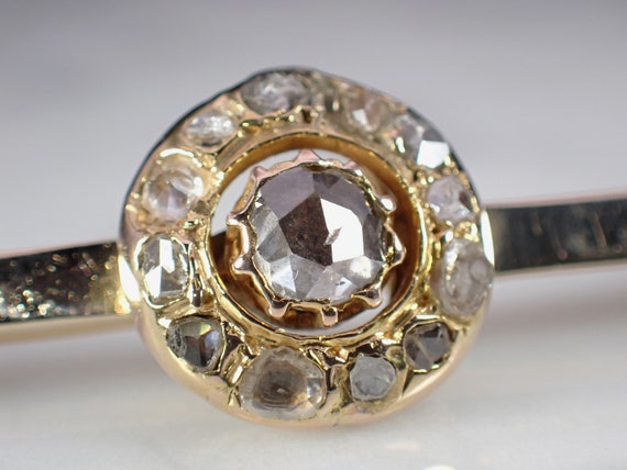 Antique Victorian 14K Yellow Gold Rose Cut Diamon… - image 8