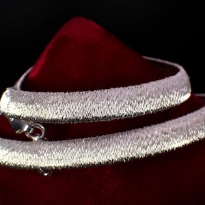 5/16&quot; Wide Vintage Sterling Silver Designer Milor Micro Wire Chain Choker Necklace