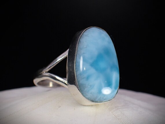 Vintage Sterling Silver Larimar Statement Ring Size 7.25 - Etsy Vintage Sterling Silver Larimar Statement Ring main image 1