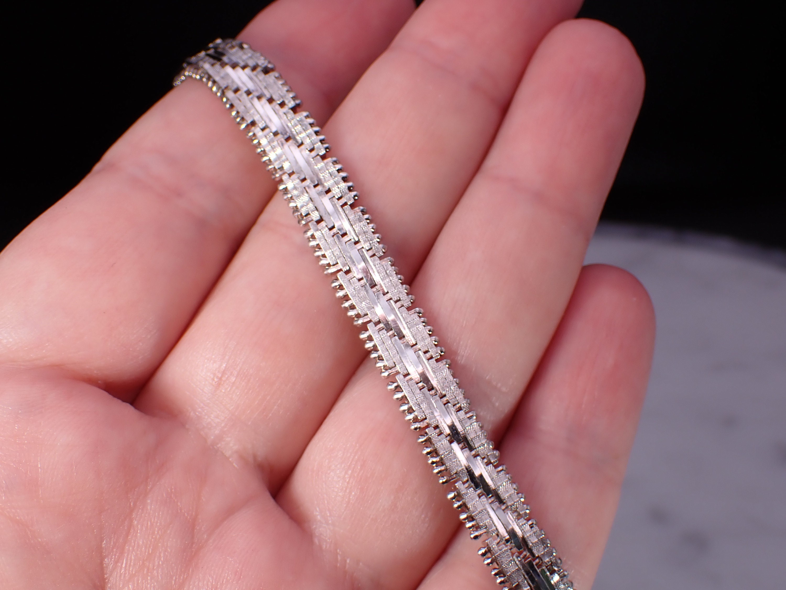 ヴィンテージ スターリング シルバー ユニーク ダイヤモンド カット