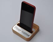 Phone stand with personal engraving