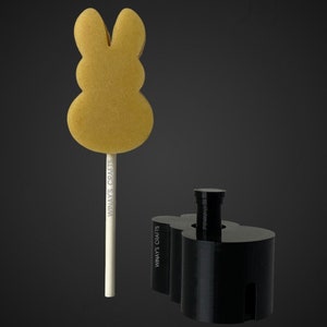 Cake Pop Mold/Plunger PEEPS BUNNY (With Lollipop Stick, Paper Straw or Popsicle Stick Guide Options) - Made in USA