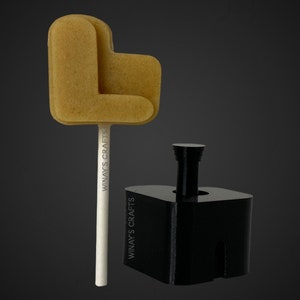 Letra L - Molde para cake pops / émbolo (con opciones de guía de palitos de paleta, pajitas de papel o palitos de helado) - Fabricado en EE. UU.