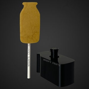 Molde para cake pops/botella de leche con émbolo/jarra de leche (con opciones de guía de palitos de piruleta, pajitas de papel o palitos de helado) - Fabricado en EE. UU.