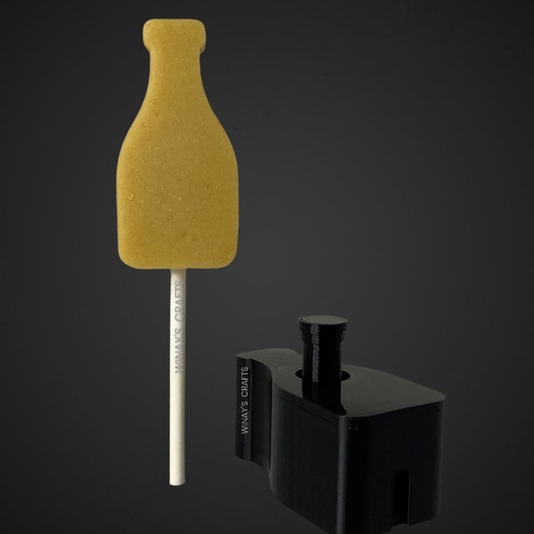 Cake Pop Mold/Plunger CHAMPAGNE (With Lollipop Stick, Paper Straw or Popsicle Stick Guide Options) - Made in USA