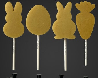 Cake Pop Mold/Plunger Easter Bundle (Peeps Bunny, Easter Egg, Chubby Bunny, Carrot) - Made in USA
