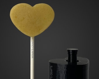 Cake Pop Mold/Plunger HEART (With Lollipop Stick, Paper Straw or Popsicle Stick Guide Options) - Made in USA