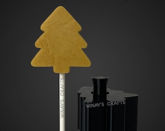 Cake Pop Mold/Plunger TREE (With Lollipop Stick, Paper Straw or Popsicle Stick Guide Options) - Made in USA