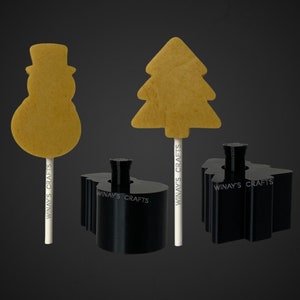 Cake Pop Mold/Plunger Snowman and Christmas Tree - Made in USA
