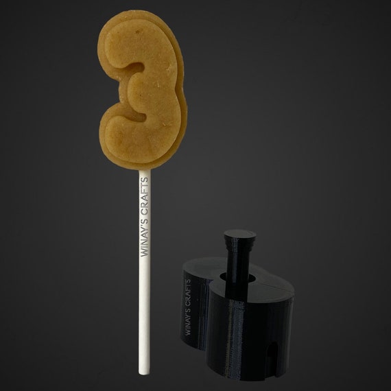 Cake Pop Mold/plunger Number Mold 3 with Lollipop Stick, Paper Straw or  Popsicle Stick GUIDE Options Made in USA 