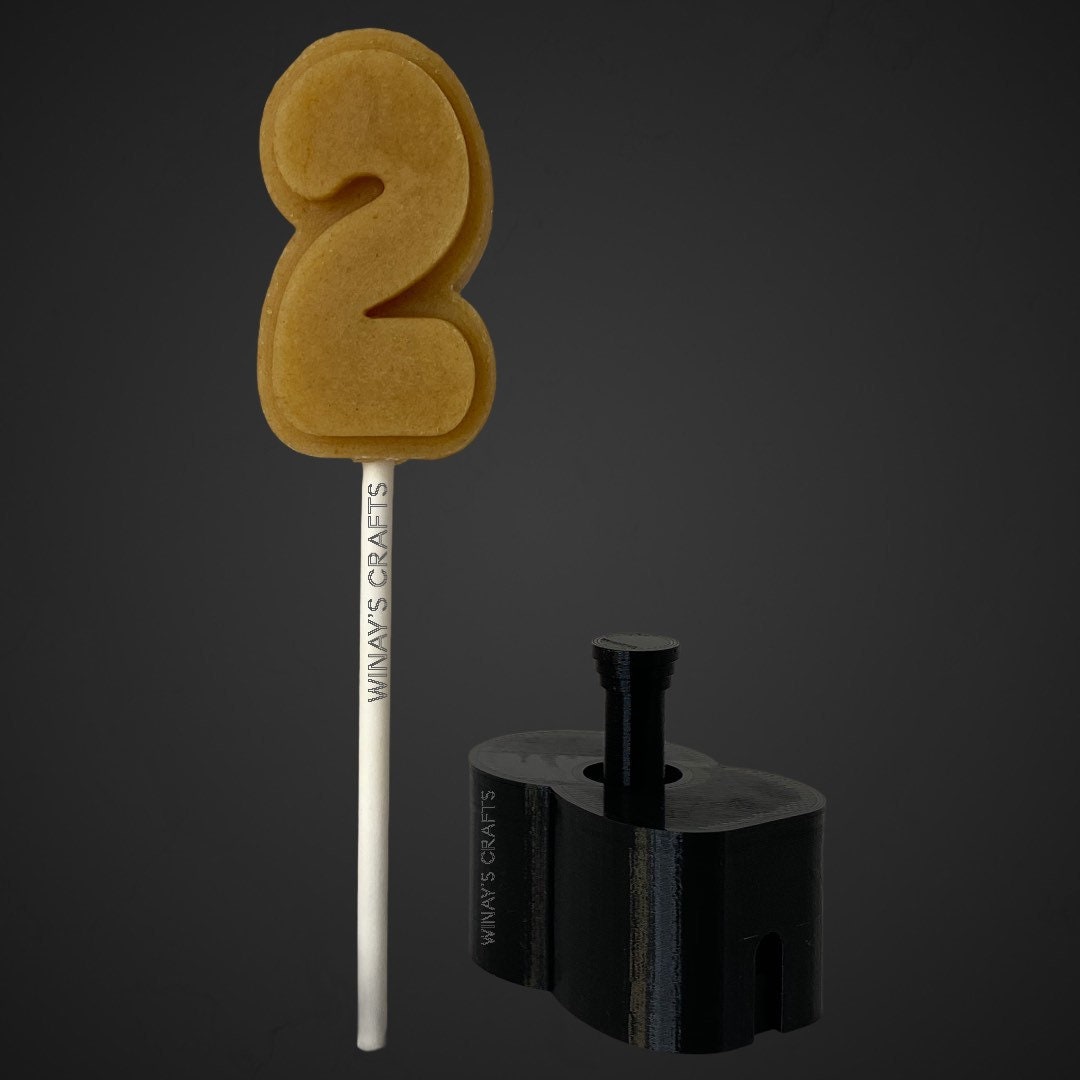 Cake Pop Mold / Plunger Number Mold 2 with Lollipop Stick, Paper Straw or Popsicle Stick GUIDE