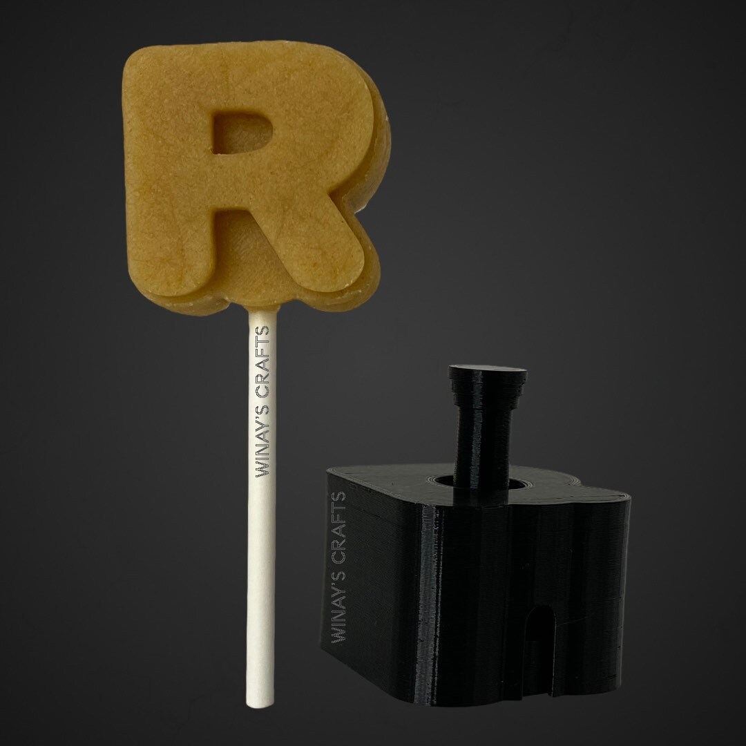 Letter R - Cake Pop Mold / Plunger (with Lollipop Stick, Paper Straw or ...