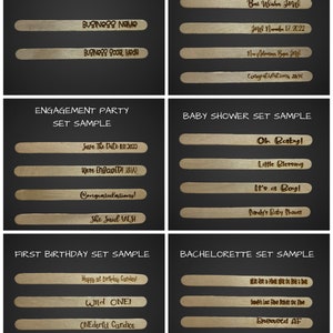 100 PIECES - Personalized Popsicle Sticks (4.5”) for Cake Pops, Cakesicles [up to 4 Personalizations per set]