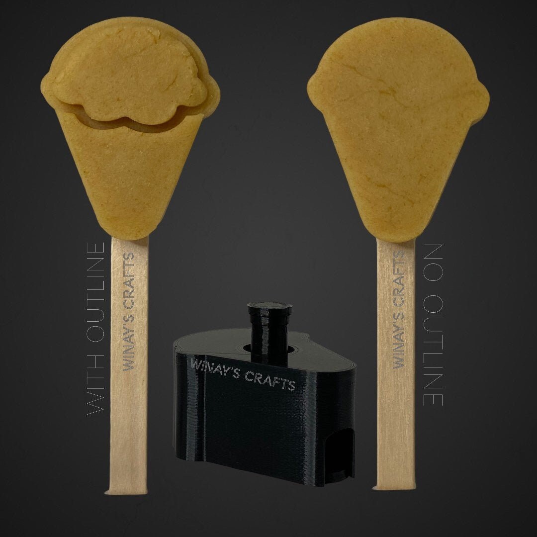 Cake Pop Mold/plunger ICE CREAM Cone with Lollipop Stick, Paper Straw or Popsicle Stick Guide