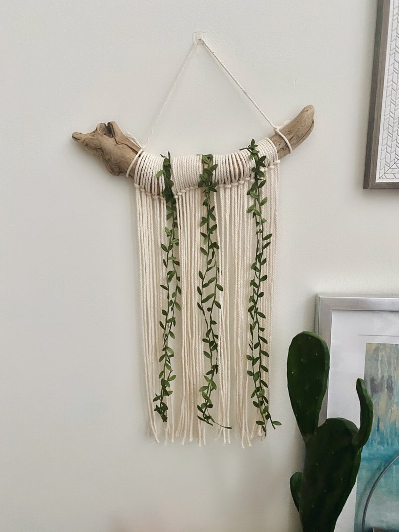 Driftwood Macrame Wall Art Boho Vine Wall Art Drift Wood Etsy