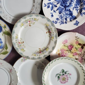 Platos llanos vintage desparejados (10)