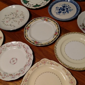 Mismatched Vintage Dinner Plates (10)
