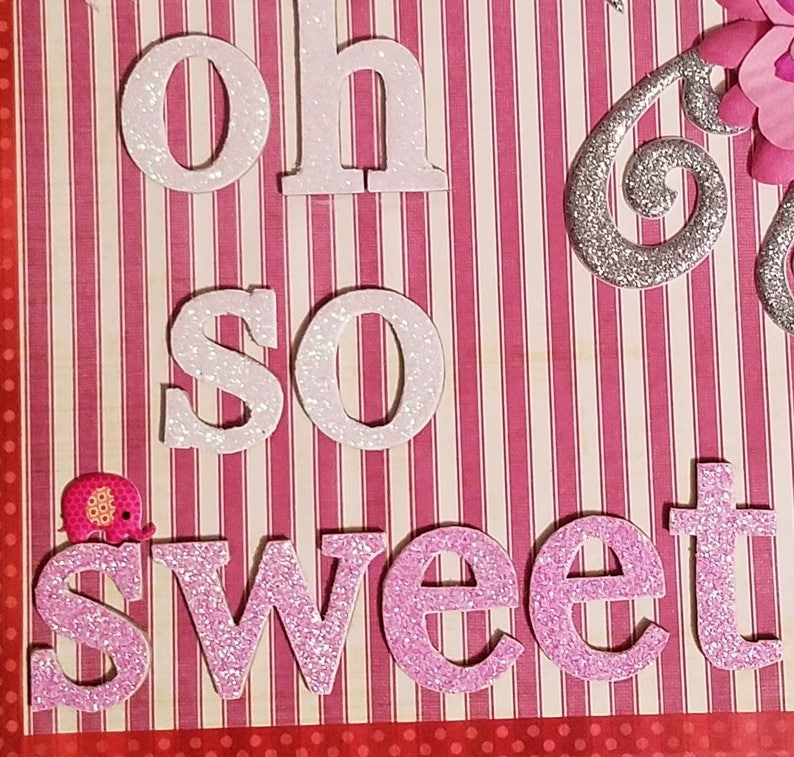 Blank photo album baby girl Personalized first birthday album for girl 8x8 scrapbook album premade Customized baby girl scrapbook album