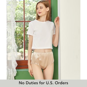 Beige Pure Mulberry Silk French Cut Panties | High Waist | 22 Momme | Float Collection