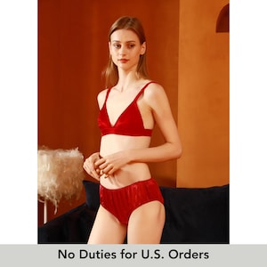 Ruby Pure Mulberry Silk Bikini Panties | Mid Waist | 22 Momme | Float Collection