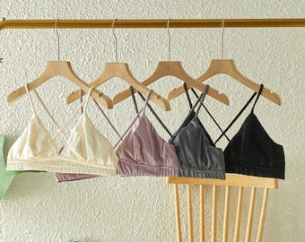 Custom Handmade Pure Silk Bralettes | Shallan Bras | No Padding No Wire | 19 Momme Silk Charmeuse