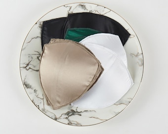 Silk Wrapped Bra Pads Set of 2 | Ultra Thin Bra Inserts | Custom Handmade Bra Padding for Sensitive Skin