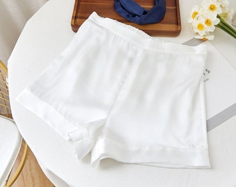 Pearl White Pure Mulberry Silk French Cut Panties High Waist - Etsy