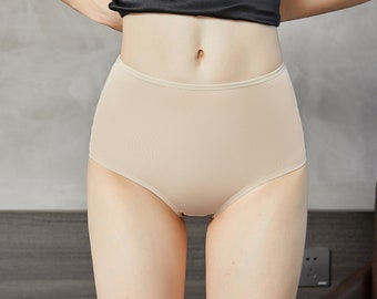 Knitted Silk High Rise French Cut Pantie | Bourbon Milk Punch | Shimmer Collection