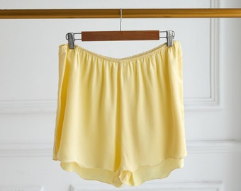 Custom Made Pure Silk Scallop Edged Shorts | 19 Momme Silk Charmeuse