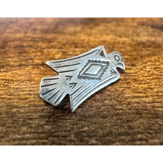 Vintage Fred Harvey Era Thunderbird Pin Sterling Silv… - Gem