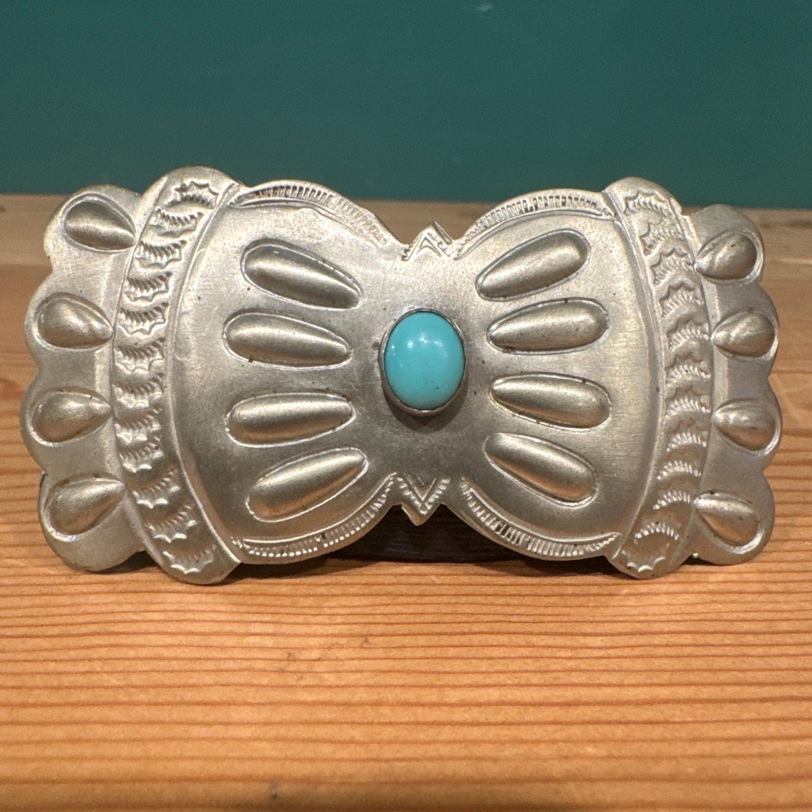 Randall Begay Sterling and 12k GF Hair Barrette Navajo Barrette - Etsy main image 2