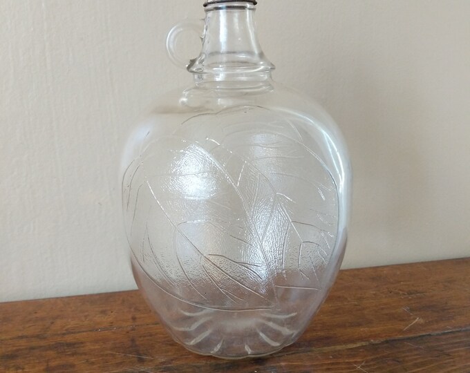 Old 1 Gallon Glass Jug Antique Glass Jug Vintage Jug Etsy