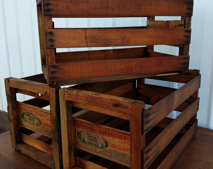 Antique Crates Vintage Wooden Crates Large Wooden Antique Crates