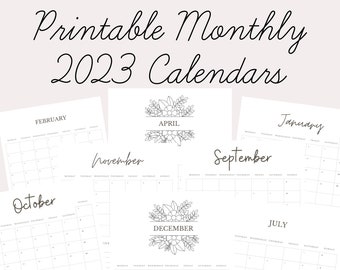 2023 Calendar **4 styles** printable, PDF